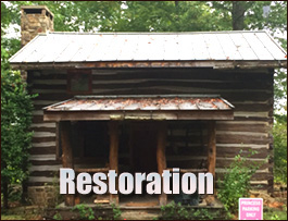 Historic Log Cabin Restoration  Ether, North Carolina